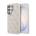 Guess PU Leather 4G Gold Frame Magnetic Zadní Kryt pro Samsung Galaxy S26 Ultra Pink