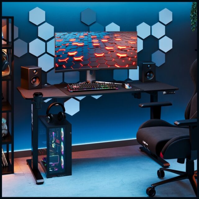 Desk with height adjustment Diablo Chairs X-TENSIO 1400 black - imagine 8