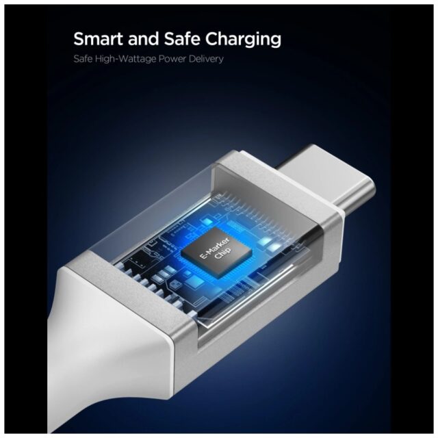 Kabel Spigen EB10015CC Essential USB-C    100W 1.5m biały - imagine 4