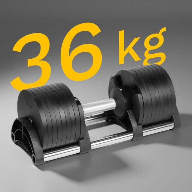 REBEL ACTIVE Cast iron automatic dumbbell 36kg  2kg increments - imagine 5