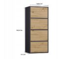ALMA CHEST OF DRAWERS  ANTHRACITE/ARTISAN OAK - imagine 6