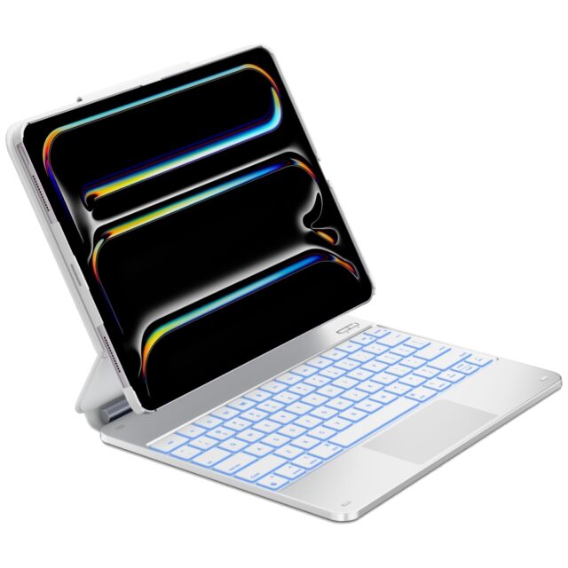 Case Typecase Edge + with keyboard for  iPad Air 13" 2024/2025 white - imagine 3