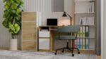ALMA CHEST OF DRAWERS WHITE/ARTISAN OAK - imagine 7