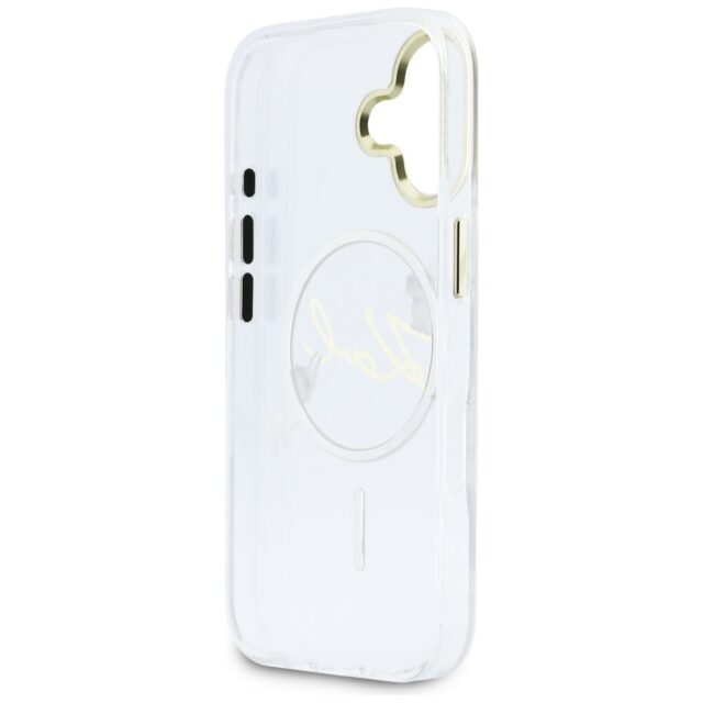 Case Karl Lagerfeld IML Choupettes Karl  Script Logo MagSafe for iPhone 17 transparent - imagine 7