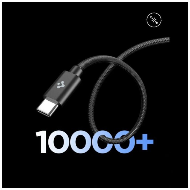 Wall charger Spigen Essential EE451EU 45W USB-C + cable USB-C/USB-C black - imagine 4