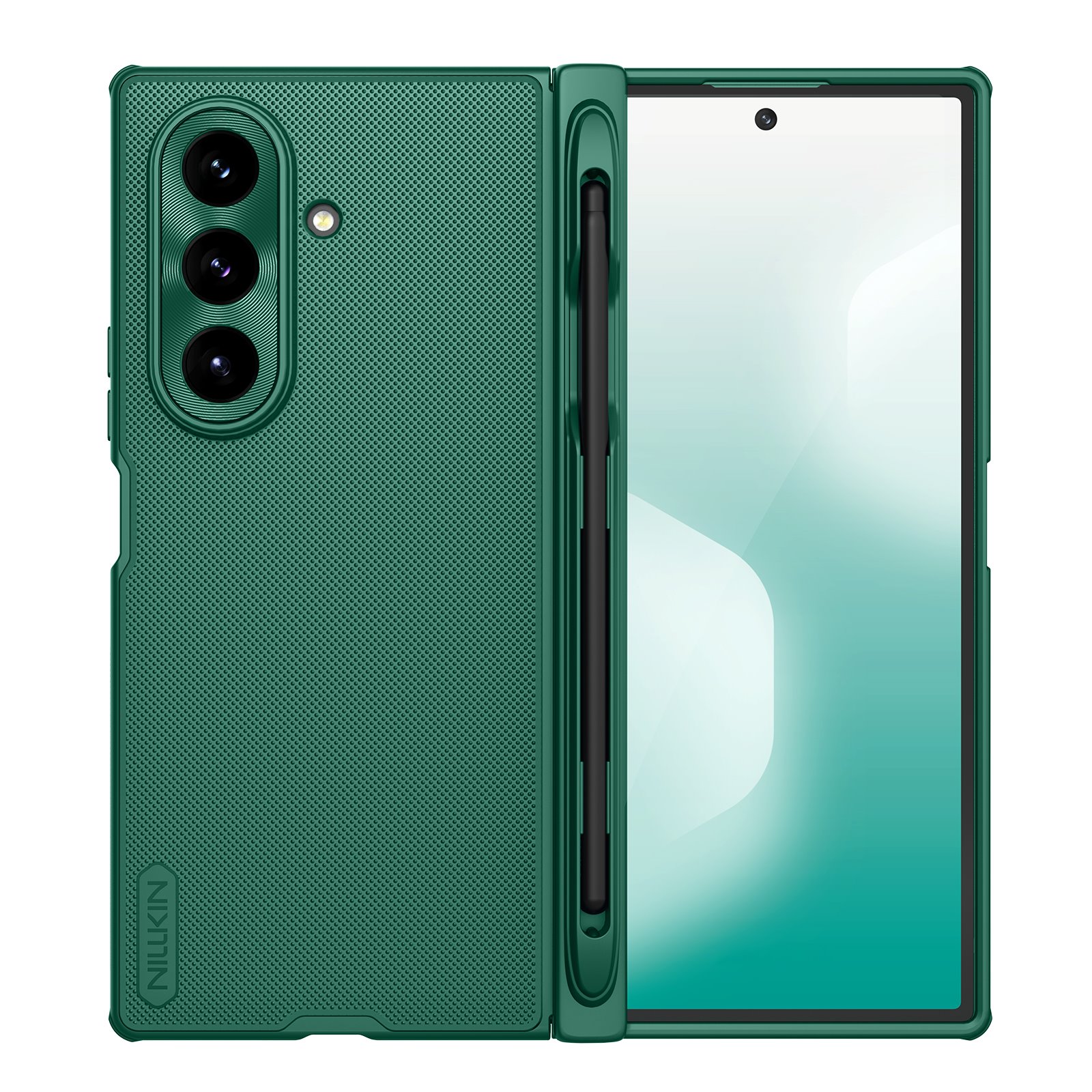 cps-bfad952aa13477fca9c718a2fdaa6f9f-2026-03-09-02-18-54 Nillkin Super Frosted FOLD Magnetic Pen Slot Zadní Kryt pro Samsung Galaxy Z Fold 7 Dark Green - imagine 1