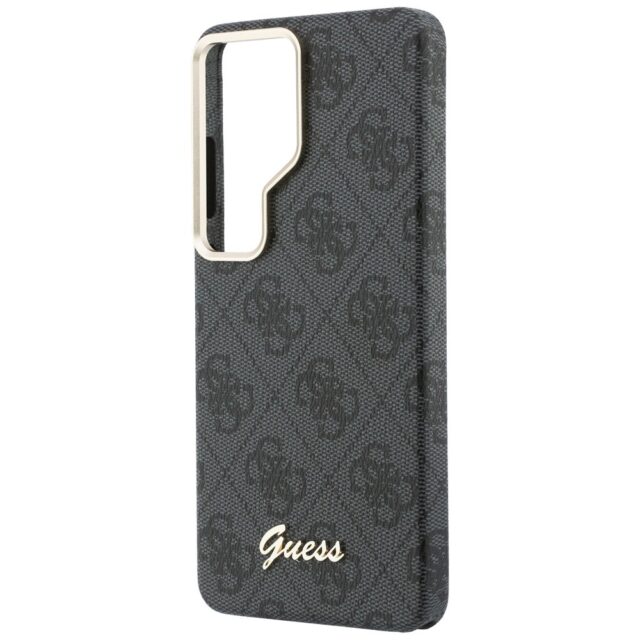 Guess PU 4G Script Metal Logo Magnetic Zadní Kryt pro Samsung Galaxy S26 Ultra Black - imagine 7