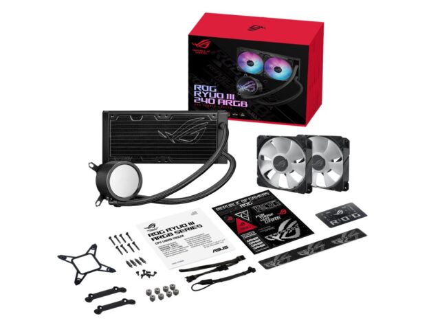 ASUS ROG Ryuo III 240 ARGB Processor Liquid cooling kit 12 cm Black - imagine 7
