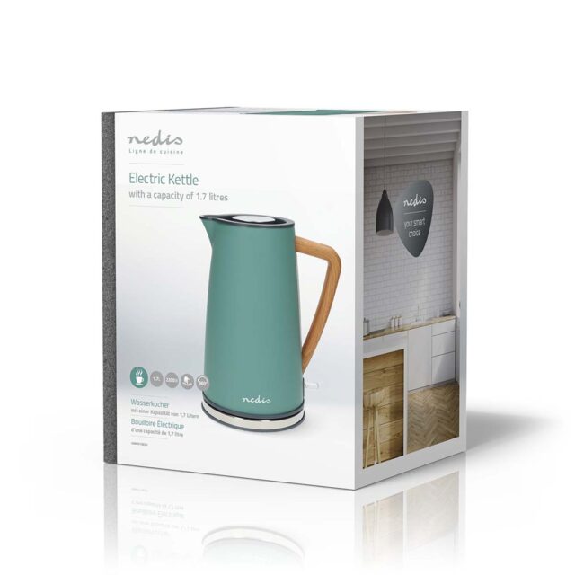 Electric kettle Nedis KAWK510EGN 1.7L green - imagine 8