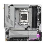 GIGABYTE B650M AORUS ELITE AX ICE Motherboard - AMD Ryzen 9000 Series CPUs  12+2+2 Phases VRM  up to 8000MHz DDR5 (OC)  1xPCIe 5.0 + 1xPCIe 4.0 M.2  2.5GbE LAN  WIFI 6E  USB 3.2 Gen 2x2 - imagine 2
