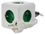 Allocacoc PowerCube Extended Type E power extension 1.5 m 5 AC outlet(s) Indoor Green - imagine 3