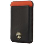 Magnetic Wallet Lamborghini Urus D8  Genuine Leather MagSafe orange - imagine 2