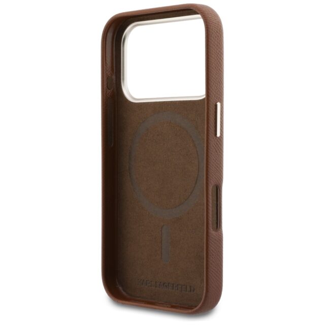 Case Karl Lagerfeld Karl Head Logo       MagSafe for iPhone 17 Pro brown - imagine 7