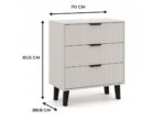 SCANDI 3S SLIM CHEST OF DRAWERS  CASHMERE COLOUR - imagine 4