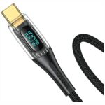 Cable USAMS Shadow Series US-SJ591 PD 100W with display USB-C to USB-C 2m black