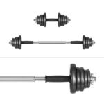 REBEL ACTIVE Adjustable dumbbells in a case 20 kg with a bar - imagine 4