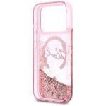 Case Karl Lagerfeld Liquid Glitter Karl  Script Logo MagSafe for iPhone 17 Pro pink - imagine 7