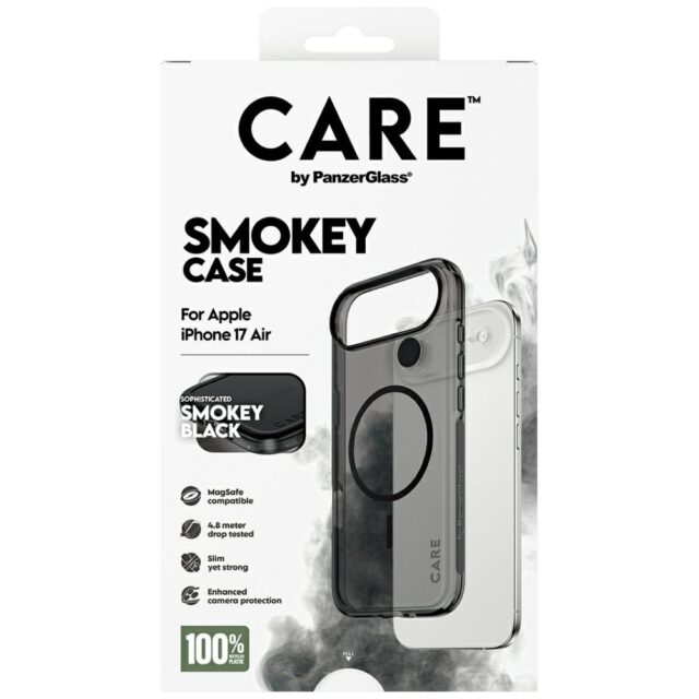 CARE by PanzerGlass Flagship Urban Explorer case in Black MagSafe for iPhone Air smoke - imagine 5