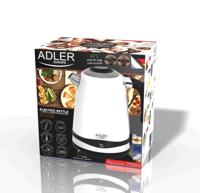 Adler AD 1295w Electric kettle 1.7 l White - imagine 2