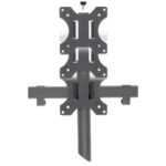 Manhattan TV & Monitor Mount  Desk  Double-Link Arms  3 screens  Screen Sizes: 10-27   Black  Clamp Assembly  Triple Screen  VESA 75x75 to 100x100mm  Max 7kg (each)  Lifetime Warranty - imagine 6