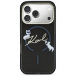 Case Karl Lagerfeld IML Choupettes Karl  Script Logo MagSafe for iPhone 17 Pro Max black - imagine 3