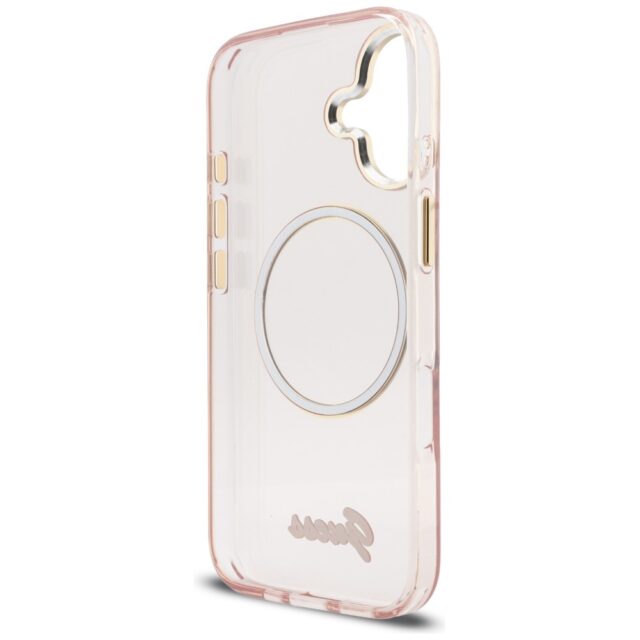 Case Guess IML Script Metal MagSafe for   iPhone 17 pink - imagine 7
