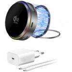 Wireless charger 4smarts 25W Qi2 25 MagSafe RGB grey