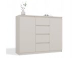 CHEST OF DRAWERS WITH 2 DOORS AND 4 DRAWERS  CASHMERE COLOUR - imagine 2