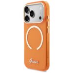 Case Guess IML Script Metal MagSafe for   iPhone 17 Pro orange - imagine 2