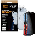 Zestaw ochronny CARE by PanzerGlass      Flagship Privacy 3w1 Etui+Szkło Prywatyzujące+Lens do iPhon - imagine 5