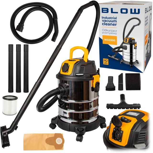 BLOW WD3300 industrial vacuum cleaner with 230V socket 2000W - imagine 5