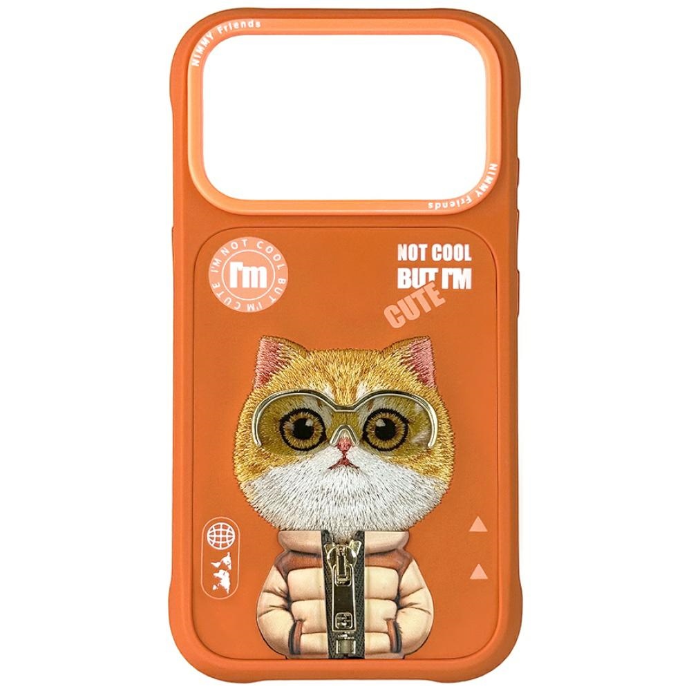 cps-c52f6ef8917a468cf90d9a2d0f8d0232-2026-03-04-13-19-38 Etui Nimmy Cool&Cute 2.0 Cat do iPhone 17 Pro pomarańczowy - imagine 1