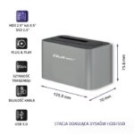 Qoltec 5315 Docking station HDD/SSD | 2.5 /3.5  SATA | USB 3.0 - imagine 6