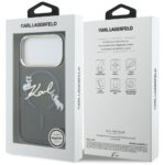 Case Karl Lagerfeld IML Choupettes Karl  Script Logo MagSafe for iPhone 17 Pro black - imagine 8