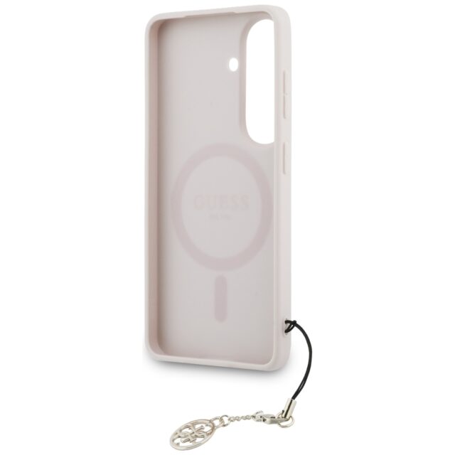 Case Guess 4G Classic Logo Charm MagSafe for Samsung Galaxy S26 pink - imagine 6