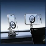 Universal phone holder USAMS ZJ087 magnetic for car, home, office black - imagine 2