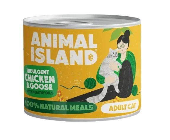 cps-c7292f913d41a76be8866322d877abf4-2026-03-24-20-58-29 ANIMAL ISLAND Chicken and goose - wet cat food - 200g - imagine 1