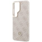 Guess PU Leather 4G Strass Logo Gold Frame Magnetic Zadní Kryt pro Samsung Galaxy S26 Ultra Pink - imagine 7