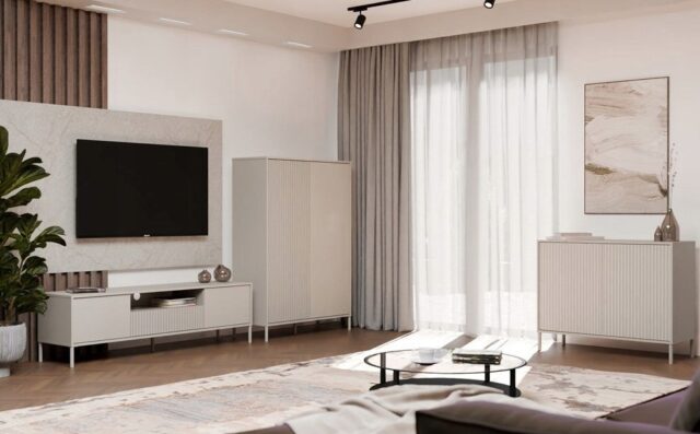 KAMARO 2D SLIM chest of drawers  cashmere colour - imagine 6