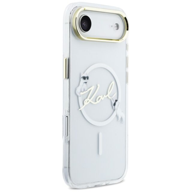 Case Karl Lagerfeld IML Choupettes Karl  Script Logo MagSafe for iPhone Air transparent - imagine 4