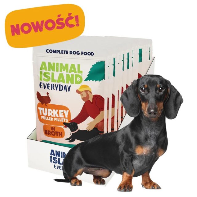 ANIMAL ISLAND indyk fileciki w rosole dla psa 10x150g - imagine 2