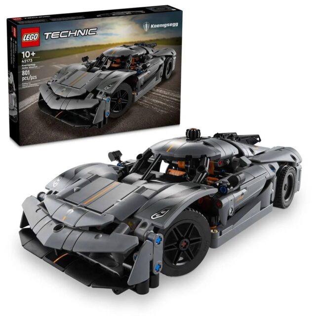 LEGO TECHNIC 42173 Koenigsegg Jesko Absolute Grey Hypercar - imagine 3