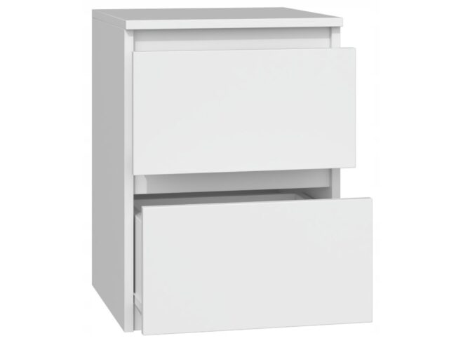 MALWA M2 WHITE BEDSIDE TABLE - imagine 2