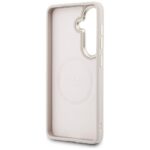 Case Guess Saffiano Peony Embossed Ring  MagSafe for Samsung Galaxy S26 pink - imagine 7