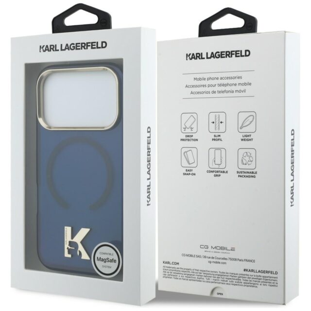 Case Karl Lagerfeld IML K Head Logo      MagSafe for iPhone 17 Pro blue - imagine 8
