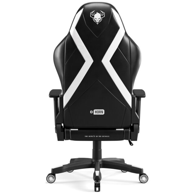 Gaming chair Diablo Chairs X-Horn 2.0 Normal Size black-white - imagine 3
