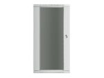 Lanberg wall-mounted installation rack cabinet 19'' 27U 600x600mm gray (glass door) - imagine 2