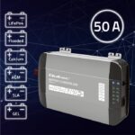 Qoltec Intelligent Professional Monolith Battery Charger for LiFePO4 AGM GEL SLA batteries | 50A | 12V - imagine 2
