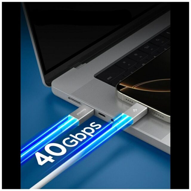 Spigen EB10020CC Essential USB-C cable 100W 2m white - imagine 3