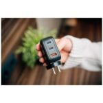 Verbatim Mini GaN mains charger 65W 2xUSB-C PD/1x USB-A QC EU/UK/USA adapter black 30238 - imagine 3